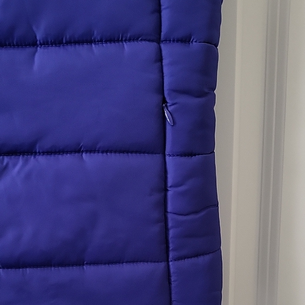 Daisy Fuentes Blue Puffer Vest With Snaps Sz M - Picture 5 of 10